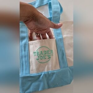Trader's Joe‎ blue Pastel Mini TOTE bag NEW